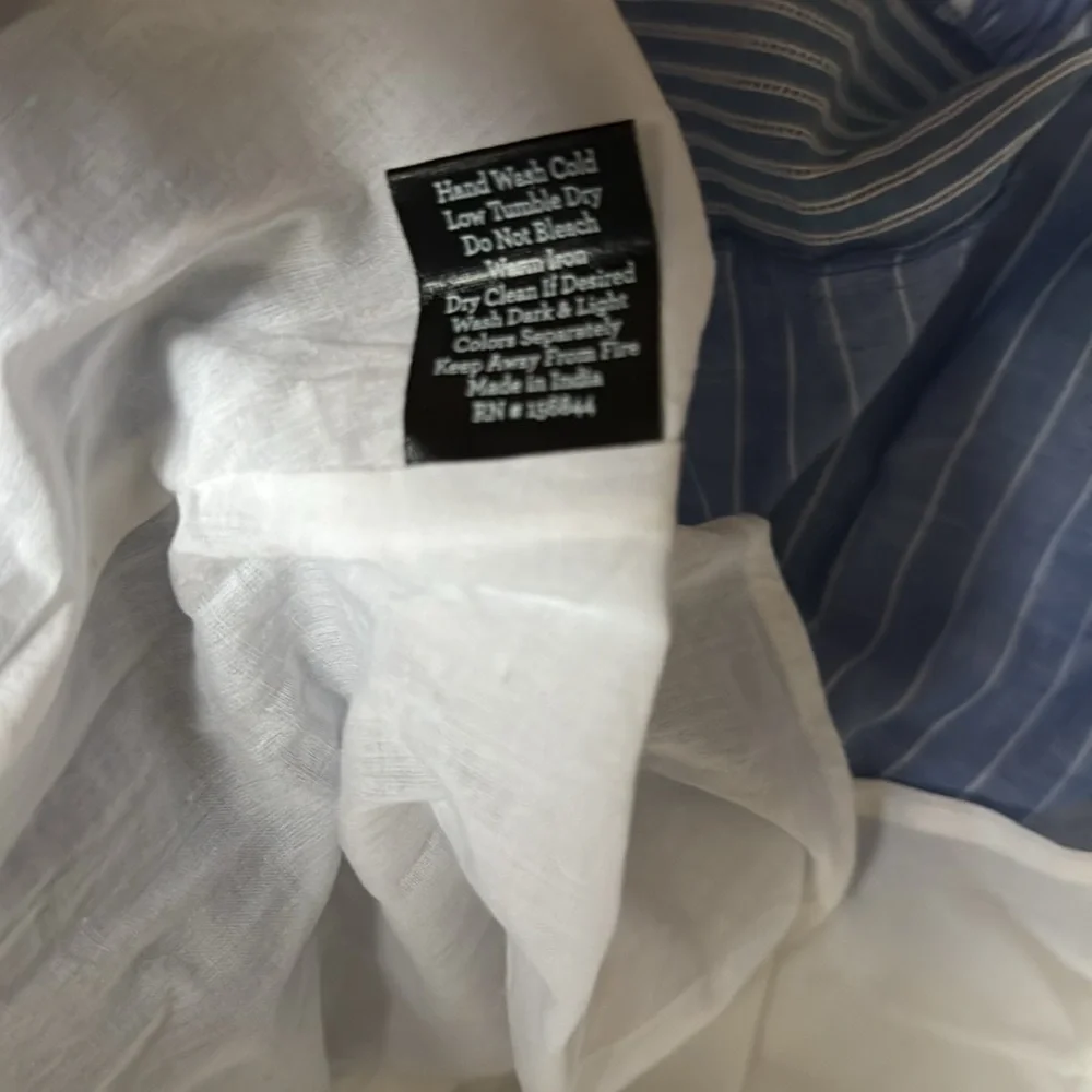 Le Superbe Getting Vertical Blue Striped Beach Dress. NWT Sz Medium Ret $395 - Picture 12 of 12